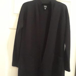 eileen fisher black sweater jacket 2 pockets